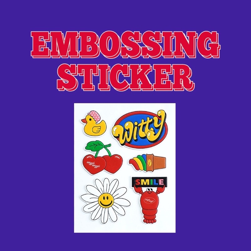 (พร้อมส่ง) WiggleWiggle Embossing Sticker ลาย Witty ราคา 250.- รวมส่ง ...