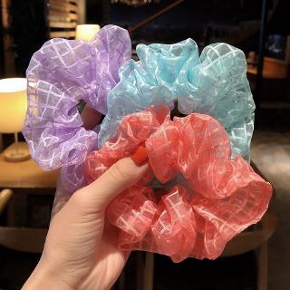 Scrunchies ที่มัดผมโดนัทอันใหญ่ ยางยืดแบบผูกผมสไตล์เกาหลี