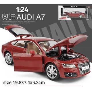 โมเดลรถเหล็ก 1:24 Audi A7 มีไฟ มีเสียง