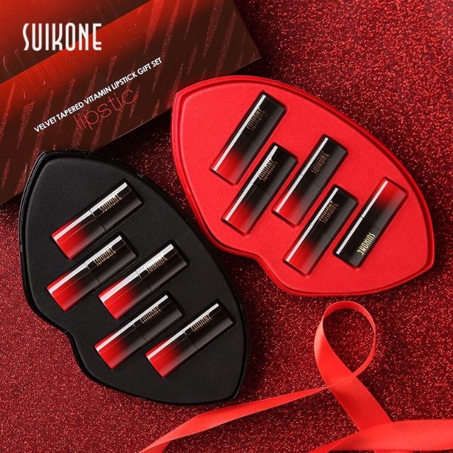 💋 SUIKONE แท้ 💋 เซตลิปสติกจุ้บๆ 5 แท่ง เซตของขวัญ​ พร้อมส่ง​❇️ GG-888