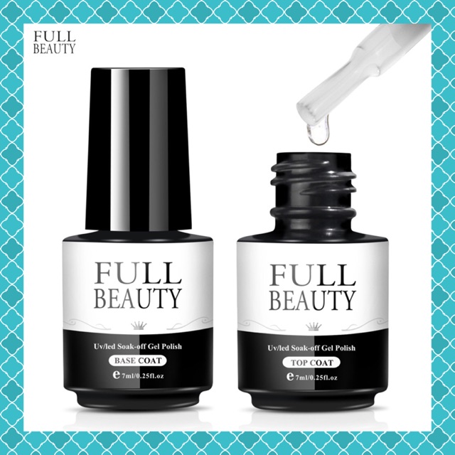 พร้อมส่ง Base Coat /Top Coat FULL Beauty เคลือบเจล รองพื้นเล็บเจล