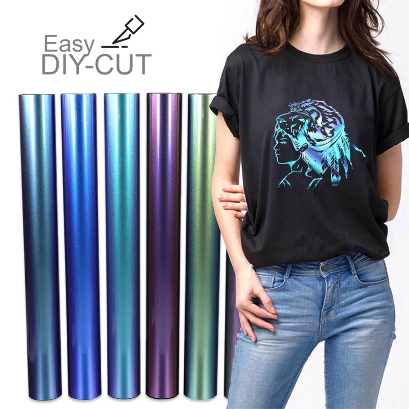 เฟล็กPU Chameloen พร้อมส่ง ส่งไว heat transfer vinyl (HTV) - Easy DIY-CUT