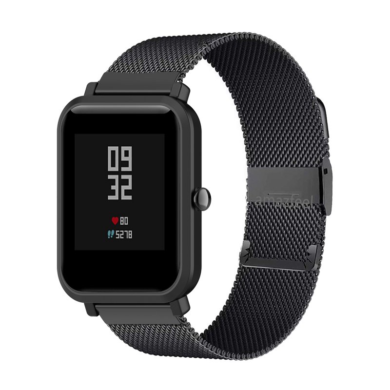 Amazfit bip sale steel strap