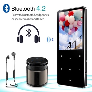 MP3 MP4 Player พร้อมลำโพงบลูทูธ Touch key ในตัว 8GB 16GB HiFi โลหะ Mini แบบพกพา Walkman วิทยุ FM บันทึก