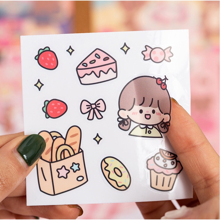 พร้อมส่ง สติ๊กเกอร์ตกแต่ง สติ๊กเกอร์ DIY 4 แผ่น รูปที่ 2
