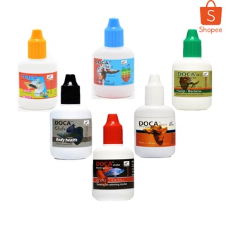 ปลาหางนกยูง DOCA โดยเฉพาะ 6 สูตร ขนาด 12ml. Shake / Rocky / Change / Chafe / Relex / Wall
