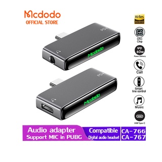 Mcdodo OTG Audio Adapter Type C to DC3.5mm &amp; Type C headphones Support 60W PD Fast Charger For Sanaung phone