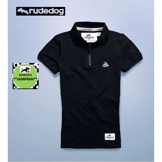 rudedog เสื้อโปโล หญิง รุ่น แรคเกต สีดำ สีกรม