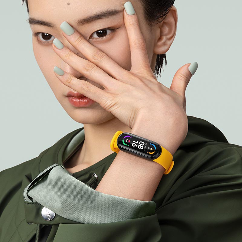 [ออกอย่างรวดเร็วในสต็อก] Xiaomi Mi Band 6NFC แบบเต็มหน้าจอนาฬิกาสปอร์ตสมาร์ทกันน้ำสายรัดข้อมือออกซิเจนในเลือดเครื่องวัด