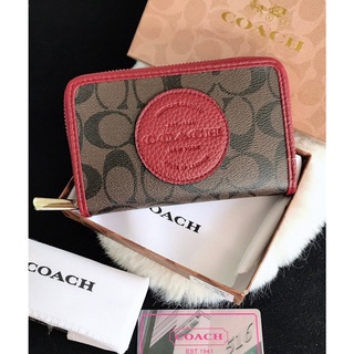 กระเป๋าสตางค์ Coach ซิปรอบใบกลาง กระเป๋าสตางค์ใบกลาง กระเป๋า6นิ้ว Wallet bag โค้ช