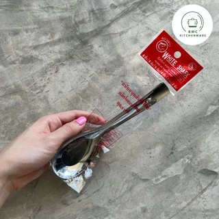 ช้อนซุปเกาหลี ราเมง ด้ามยาว สแตนเลส ตราฉลาม (3 คัน) ช้อน