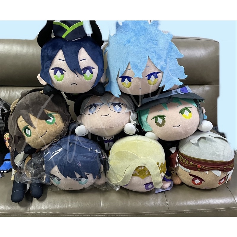 Twisted Wonderland : Jumbo Nesoberi plush doll ตุ๊กตาท่านอน (Deuce, Azul, Leona, Kalim, Jade, Floy, 