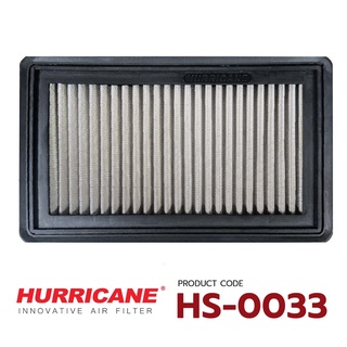 HURRICANE กรองอากาศสแตนเลส , ผ้าแดง Hyundai ( Escort ) Hyundai ,  Kia Mazda ( 323 , Miata , Mx-5 ) Mercury Ford HS-0033