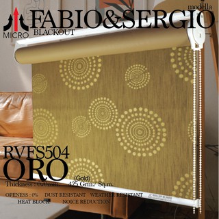 RVFS504 ม่านม้วน ทึบแสง สีทอง ORO รุ่น “FABIO &amp; SERGIO”