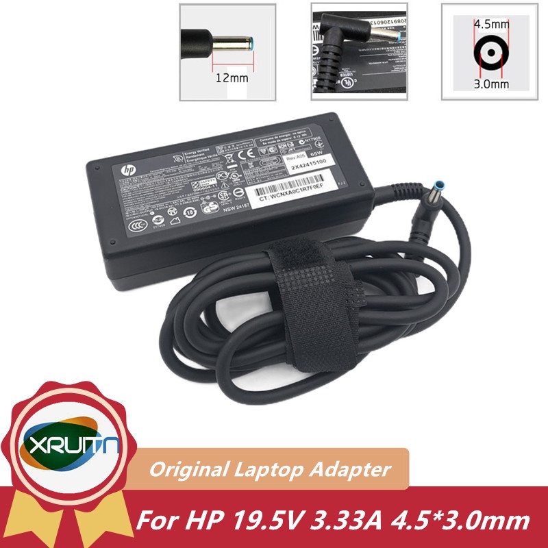 19.5V 3.33A (65W) 4.5 x 3.0 มม.แล็ปท็อปอะแดปเตอร์ AC Charger HSTNN-CA15 HSTNN-LA40 สําหรับ HP EliteB