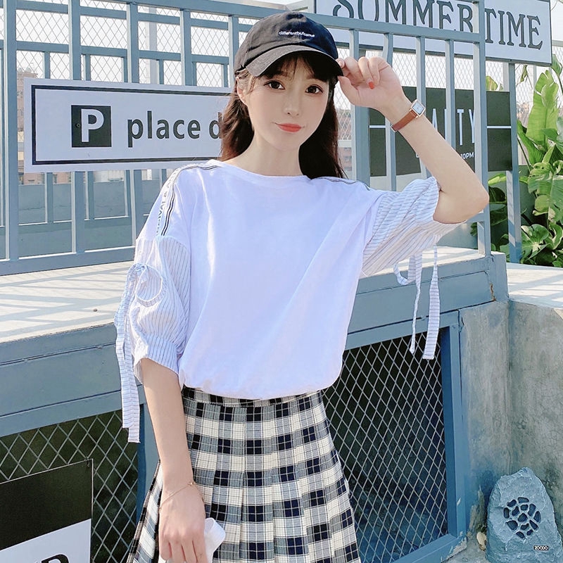 Blouse Women S-XL 2020 Summer Fashion Korean Style Short Sleeve Solid ...