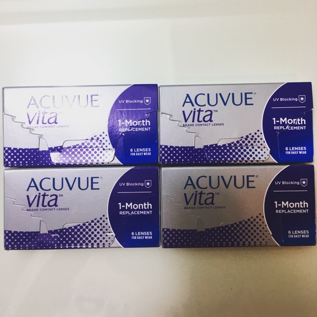 Acuvue vita คอนแทคเลนส์แบบใส ชนิดรายเดือน ค่าสายตา500 และ400