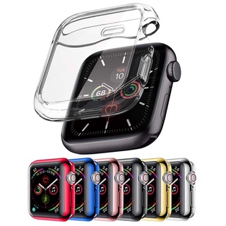 เคส TPU นิ่ม เคส Apple Watch พร้อมฟิล์มกันรอยหน้าจอ สําหรับ Watch 45 41 44 40 42 38 มม. เคสสำหรับเปลี่ยน