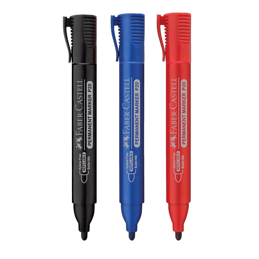 FABER-CASTELL Refilable Permanent Marker ลบไม่ออก เติมหมึกได้