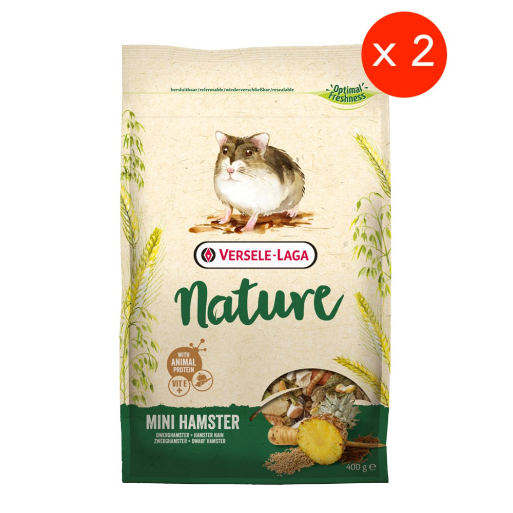 VERSELE-LAGA Mini Hamster Nature Extra Grains & Seeds 400g (2 bags) อาหารหนู มินิ แฮมเตอร์ 400 กรัม 