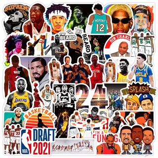 ❉ NBA Superstar Mixed Sports Series 02 สติ๊กเกอร์ ❉ 50Pcs/Set James Curry Harden Professional Basketball Player Waterproof DIY Fashion Decals Doodle สติ๊กเกอร์