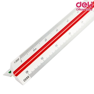 Deli 8930 Triangular Scale ไม้สเกล 3 เหลี่ยม ไม้บรรทัดสเกล ยาวถึง 30cm ไม้บรรทัด ไม้สามเหลี่ยม ไม้วั