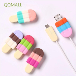 Qqmall ซิลิโคนป้องกันสายชาร์จ Usb ป้องกันสายเคเบิ้ลสําหรับรถยนต์