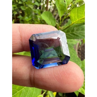 Lab made Blue sapphire 18carats 14.80x15mm