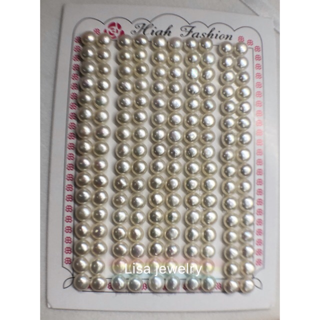 ต่างหูมุกธรรมชาติ 5 - 6 MM