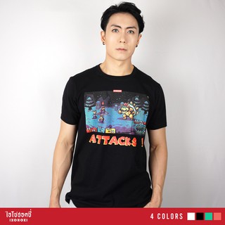 Unisex T-Shirt เสื้อยืดคอกลม แขนสั้น พิมพ์ลายเกม Mario ใส่ได้ทั้งผู้หญิง-ผู้ชาย/ รุ่น IA-123