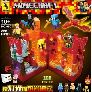 🔥พร้อมส่ง🔥เลโก้ Lego มายคราฟ MineCraft ชุด Red Dragon Renzaima-680 856 ชิ้น ต่อไฟ LED ได้ สวยสุดๆเลยค่ะ❤