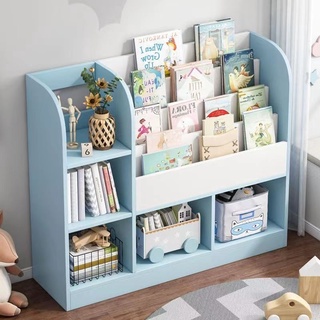 ชั้นวางหนังสือเด็ก จัดเก็บหนังสือได้เป็นระเบียบ สีสันสดใส