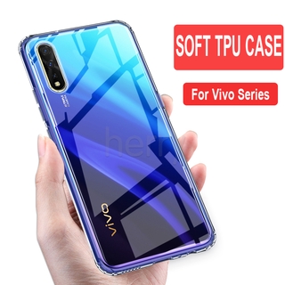 เคสโทรศัพท์ TPU นุ่มสำหรับ Vivo V5 V7 Plus V9 V11 V11i V15 V17 V19 Neo V20 Se S1 Pro เคสใส