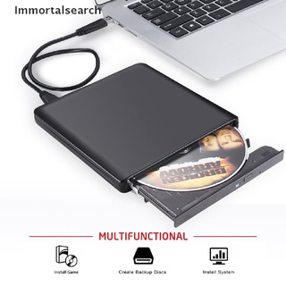 Immortalsearch ไดรฟ์ภายนอก Usb 2.0 เครื่องเล่น Cd / Dvd Rw Th