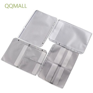QQMALL Document Filing Bags Binder Pockets Spiral Notebook Notebook Binder Loose Leaf Bags Binder Filler Waterproof with Flap A5 A6 Size Ticket Card Organizer Bag Sticker Storage Bag Binder Zipper Folders