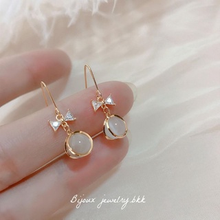 S925 ต่างหูห้อย ลูกปัดมุก สไตล์เกาหลี แฟชั่น ผู้หญิง พร้อมส่ง