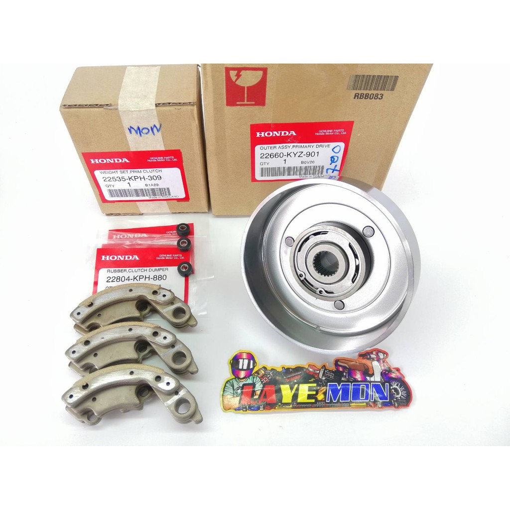 ชุดเจดีย์คลัทช์ คลัทช์ก้อน+ลูกยาง ของแท้เบิกศูนย์ Honda Wave125i ปลาวาฬทุกรุ่น  รหัส 22660-KYZ-901 +