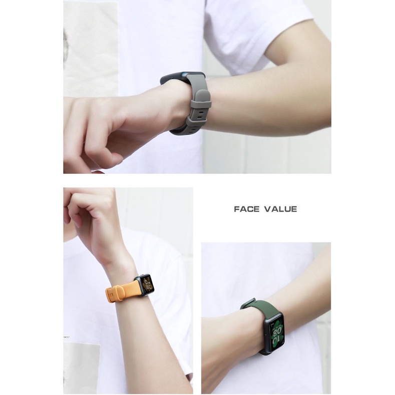 เปลี่ยนสายรัดข้อมือซิลิโคนสปอร์ตสายนาฬิกาทนทานสำหรับ Huawei Band 7 สายรัดข้อมือซิลิโคนสำหรับ - รูปที่ 7
