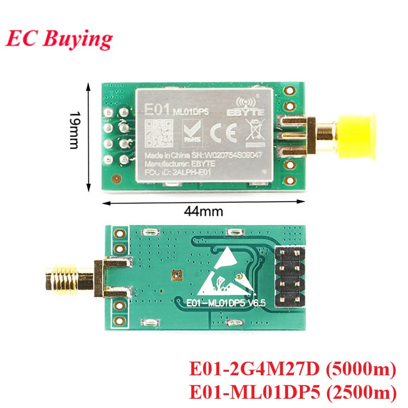 โมดูลไร้สาย Nrf24l01 E01-Ml01Dp5 E01-2G4M27D 2.4GHz IoT RF โมดูลใหม่