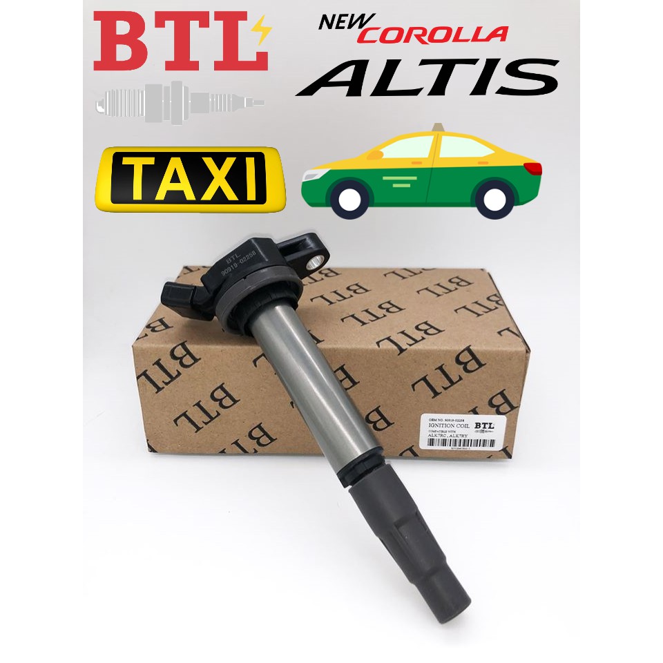 คอยล์ จุดระเบิด หัวเทียน IGNITION COIL BTL 90919-02258 โตโยต้า TOYOTA ALTIS COROLLA DUO เครื่อง 1ZR 