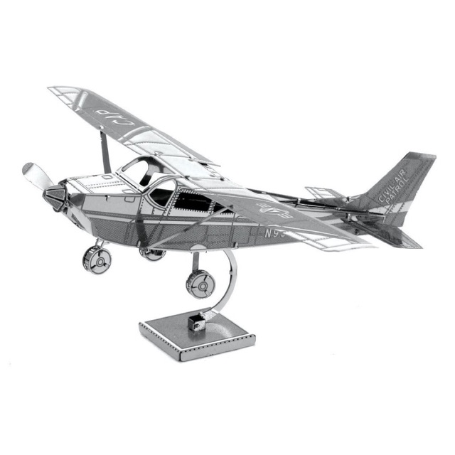 โมเดลโลหะ 3 มิติของการประกอบเครื่องบิน Cessna ของเล่นปริศนา โมเดลเครื่องบิน