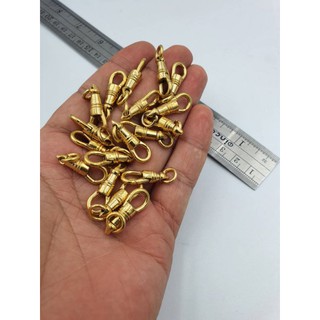 SL016 ก้ามปูสปริงสแตนเลสแท้งานทองเลเซอร์​ หมุนได้​ ขนาด​ 2.4cm. สำหรับถอดเปลี่ยนพระได้ง่ายๆ งานทองเลเซอร์​ ไม่ลอก​ ไม่ดำ