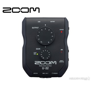 ZOOM : U-22 (ออดิโอ อินเตอร์เฟส ฉบับพกพาคุณภาพสูง ขนาด 2-in/2-out ความละเอียด 24-bit/96 kHz)