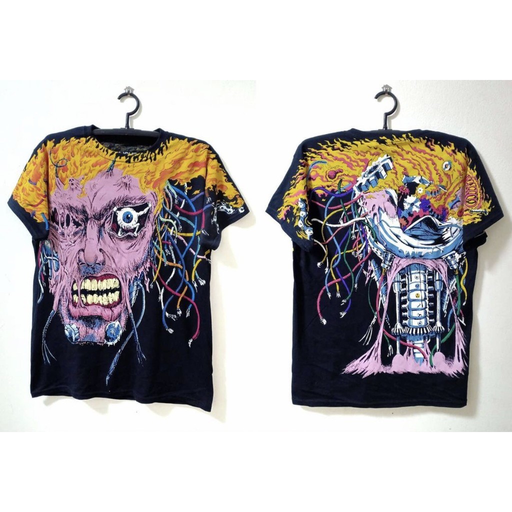 เสื้อยืด วินเทจ OVP Overload Logan LIQUID BLUE โลแกน ของแท้ รับประกัน