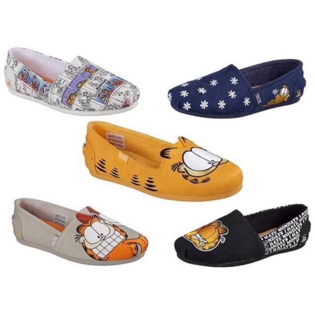 Skechers Bobs Garfield รองเท้าสวมสีส้มการ์ฟิลด์ แท้💯%จากช้อป