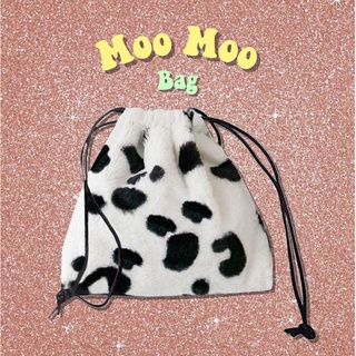 Moo Moo Bag 🐄 กระเป๋าสะพายข้างสีดำลายวัวน่ารักกก 🐄