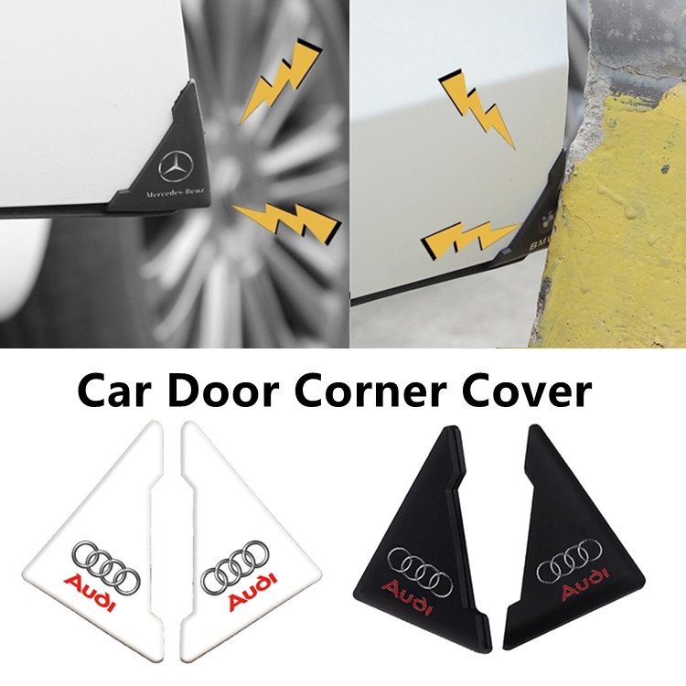 1/2 PC รถมุมประตู Anti-collision Scrape Protector สติกเกอร์สําหรับ AUDI A3 A4 A5 A6 A8 B5 B6 B7 B8 C