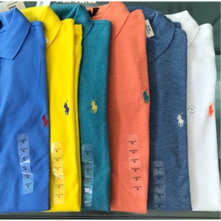 🇺🇸ของแท้ Polo Ralph Lauren เสื้อคอปก สีพื้น นำเข้าจากอเมริกา