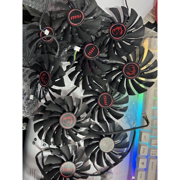 พัดลมการ์ดจอระบายความร้อนMSI GTX1080Ti / 1080 / 1070Ti / 1070/1060 RX580 / 570 ARMOR มือ2ใช้งานได้ปก