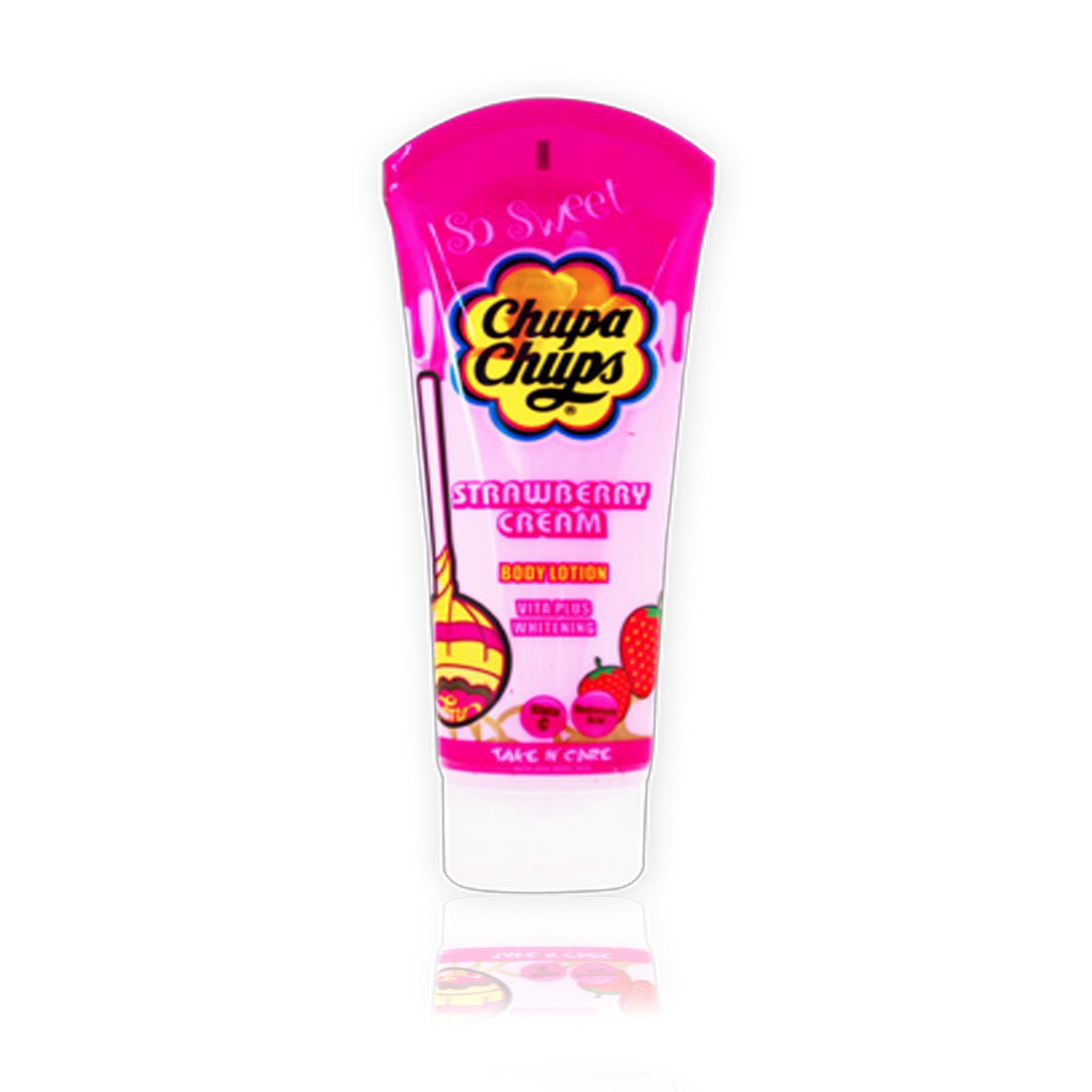 Chupa Chups Strawberry Cream Body Lotion 2in1 BB Pink 200ml. | Shopee ...